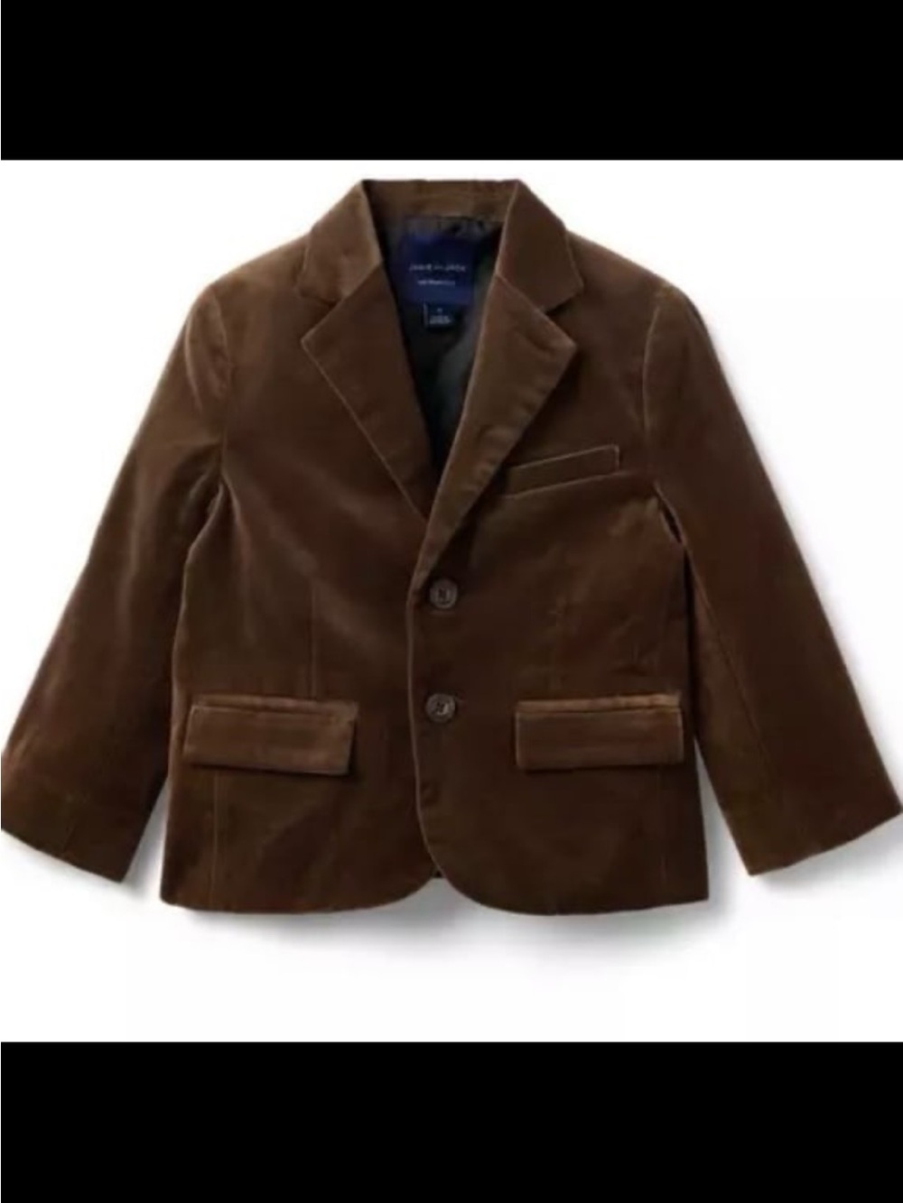 Janie and Jack Chocolate Bar Brown Velvet Blazer size 8